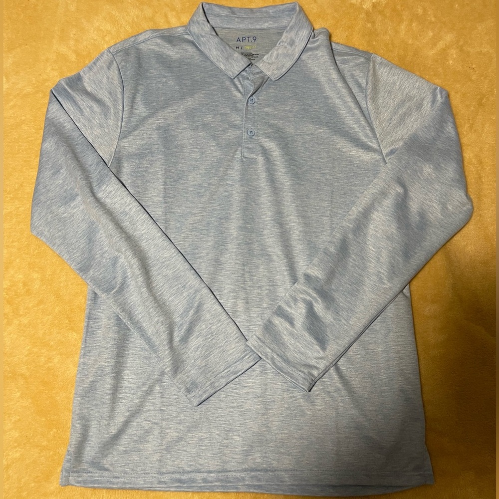 NWOT Apt. 9 Men’s Long-Sleeve Polo Soft Collared Shirt (Size - M)